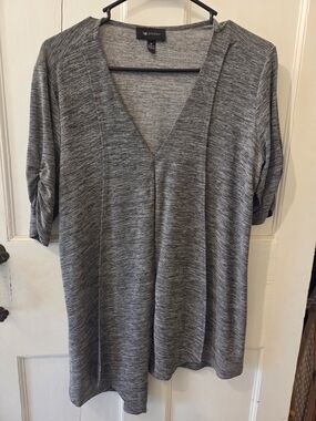 Studio Gray V-Neck Short Sleeve Tunic